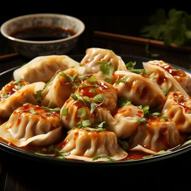 Chilli Chicken Momos.