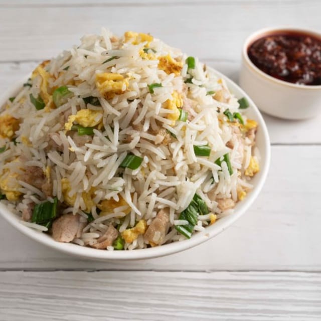 Egg Schezwan Fried Rice.