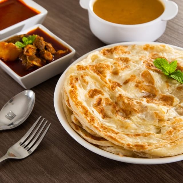 Parotta with Mutton Salana.