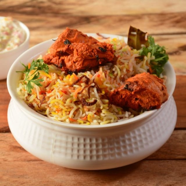 Chicken 65 Biryani.