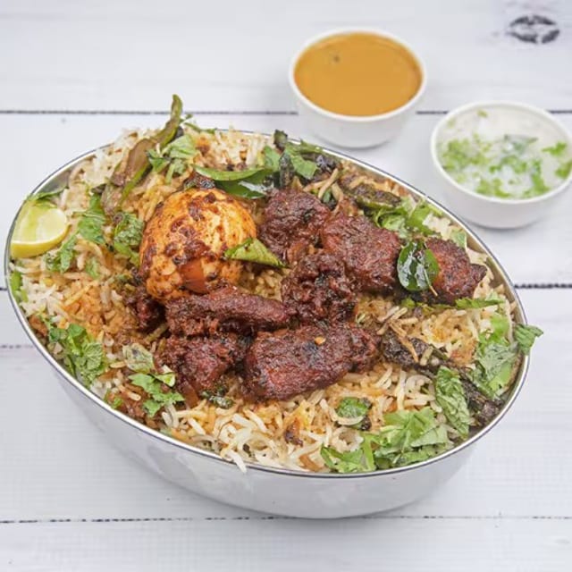 Goat Fried Piece Pulav.