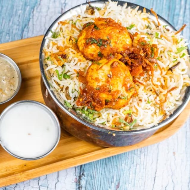 Mirchi Egg Biryani.